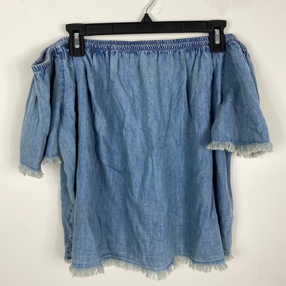 💖Mossimo denim off shoulder top